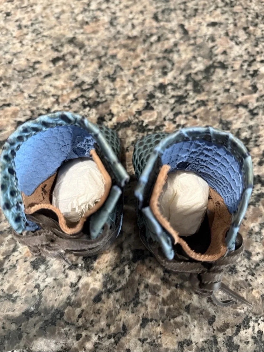 Freebird by Steven Baby Coal Booties Size‎ 1 Blue Croc Leather Infant Boots NEW